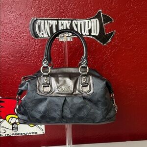 Coach Black and Silver Satchel
